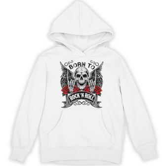 Born To Rock Lets Rock Vintage Retro Rock&Roll Rock Concert Hoodie - Monsterry
