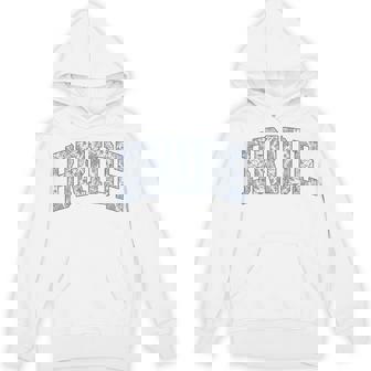 Bride Blue Toile Bridal Party Wedding Hoodie | Seseable CA