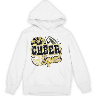 Cheer Squad Coquette Bow Sport Cheerleader Cheerleading Gold Hoodie - Thegiftio UK