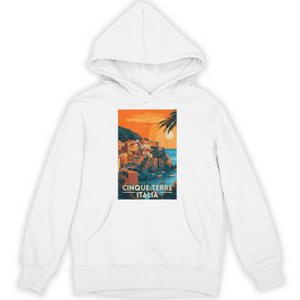 Cinque Terre Retro Italy Riomaggiore Manarola Souvenir Hoodie | Mazezy