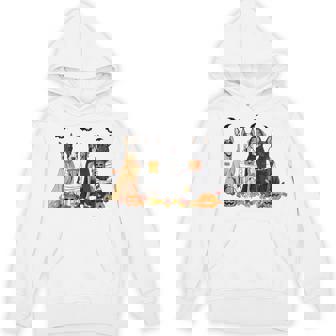 Cute Great Dane Dogs Ghost Witch Mummy Halloween Pumpkins Hoodie | Mazezy