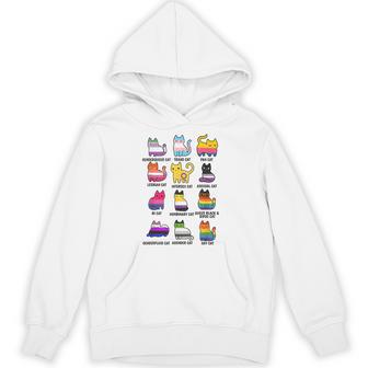 Cute Retro Lgbt Cat Pride & Equality Graphic Apparel Hoodie - Monsterry