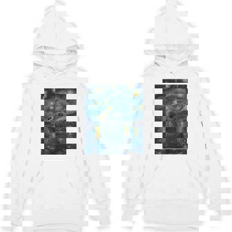 Cute Seal Sea Lion Van Gogh Style Starry Night Graphic Hoodie - Monsterry