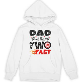 Dad Of The Two Fast 2Nd Birthday Boy Racing Car Hoodie - Thegiftio UK