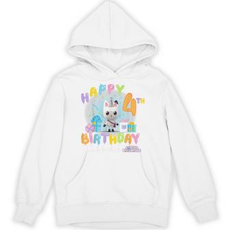 Dreamworks Gabby's Dollhouse Happy 4Th Birthday Hoodie - Thegiftio UK