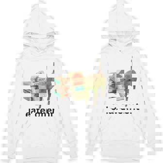 I Eat Cement Cursed Cat Unhinged Meme Hoodie - Thegiftio