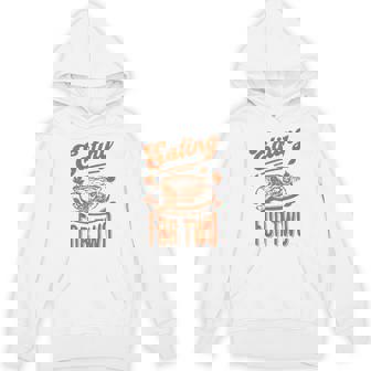 Eating For Two Thanksgiving Couples Pregnancy Announcement Hoodie - Thegiftio