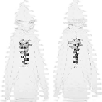 Elephant Abstract Motif Animal Illustration Art Elephant Unisex Hoodie | Mazezy