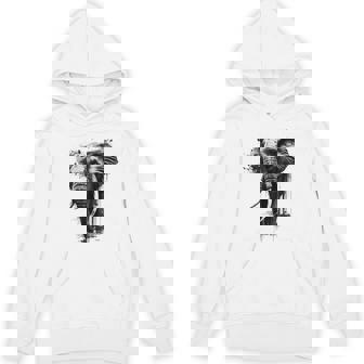 Elephant Art Drawing Zoo Animal Motif Elephant Unisex Hoodie | Mazezy