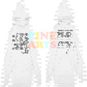 Fine Arts Squad Teacher Team Boho Back To School Unisex Hoodie | Mazezy