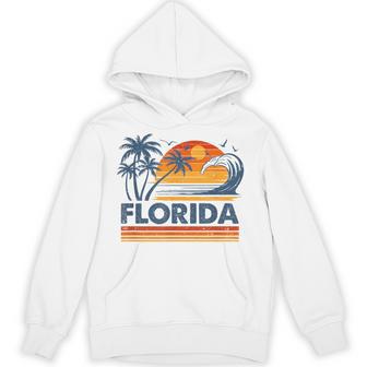 Florida Vacation Sunset Cute 70S Vintage Retro Beach Hoodie - Thegiftio