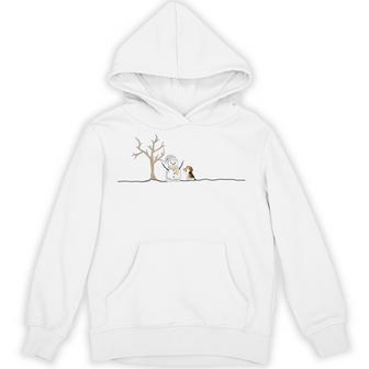 Beagle Dog Christmas Snowman Xmas Lights Pajama Hoodie - Thegiftio UK