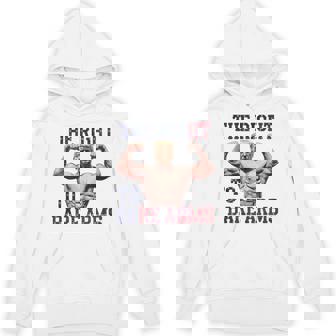 Donald Trump Muscle Weightlifting Right To Bare Hoodie | Mazezy