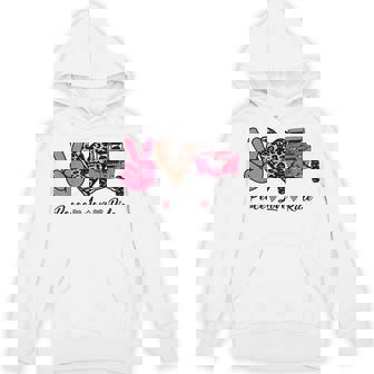 Off Road Side By Side Utv Peace Love Ride Sxs Pink Hoodie - Monsterry