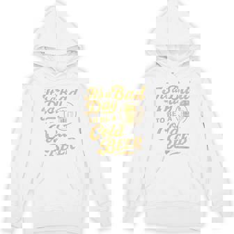 Vintage Distressed It's A Bad Day To Be A Cold Beer Hoodie - Thegiftio
