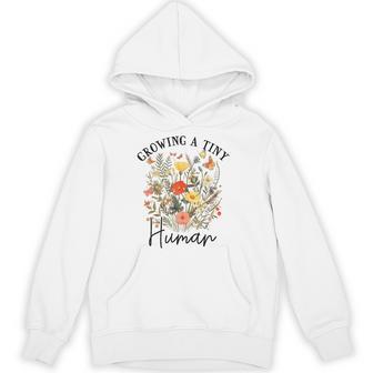 Growing A Tiny Human Expecting Mom To Be Pregnancy Hoodie | Mazezy