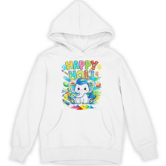 Happy Holi Festival India Color Elephant Hindu Toddler Boys Hoodie | Mazezy