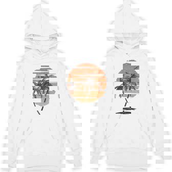 Hawaiian Palm Tree Tropical Beach Retro Vintage 70S 80S Hoodie - Monsterry