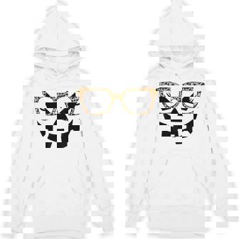 Jack O Lantern Face Pumpkin Halloween Leopard Print Glasses Hoodie - Monsterry