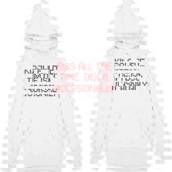 Kiss All The Time Disco Occasionally Blue Hoodie - Monsterry