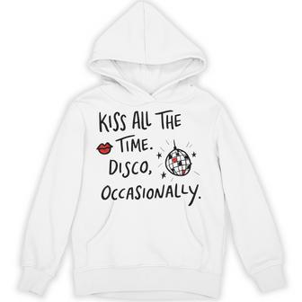 Kiss All The Time Disco Occasionally Hoodie - Thegiftio UK