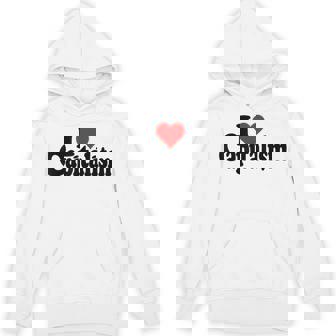 I LOVE HEART CAPITALISM CAPITALISTS FREE MARKETS Unisex Hoodie | Mazezy