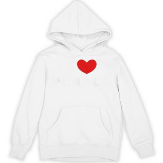 I Love Purple I Heart Purple Hoodie - Thegiftio UK