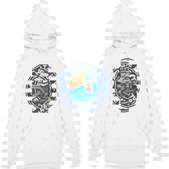 Margate City New Jersey NJ Vintage Nautical Waves Unisex Hoodie | Mazezy