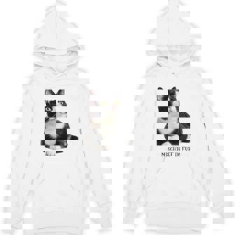 Mischief In Fur 猫写真 ハチワレ猫 黒白猫 猫好き ネタ 猫しもべ 猫飼い 猫依存症 長袖tシャツ パーカー - Kawaiitshirt