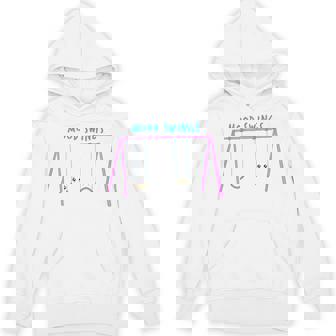 Mood Swings Kawaii Smile Mad Swing Set Attitude Unisex Hoodie | Mazezy