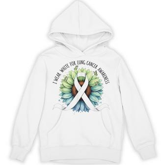 In November We Wear White Lung Cancer Awareness Ribbon Hoodie - Thegiftio UK