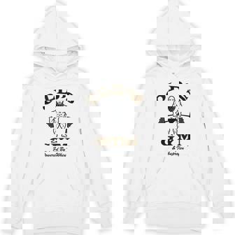 Old's Gym Logo Workout Dad Grandpa Weightlifting Old Gym Hoodie | Seseable UK