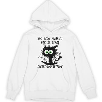 Opal Wedding I've Been Married For 24 Years Hoodie - Thegiftio UK