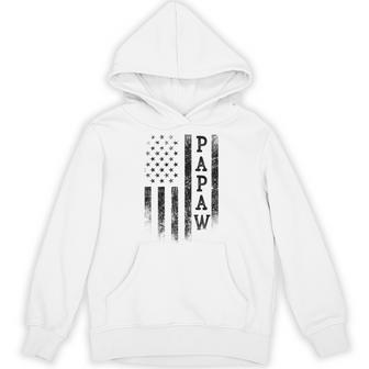 Papaw Patriotic American Usa Flag Father's Day Papaw Hoodie - Thegiftio UK