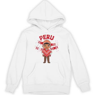 Peru Peruvian Boy Traditional Outfit Wear Flag Heritage Hoodie | Mazezy