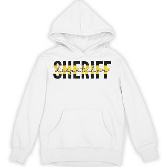 Proud Sheriff Dispatcher Thin Gold Line 911 Dispatch Hoodie - Thegiftio UK
