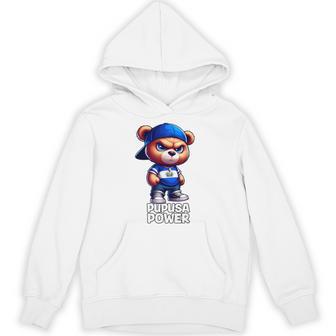Pupusa Power Cute Teddy Bear El Salvador Flag Salvadorian Hoodie - Monsterry