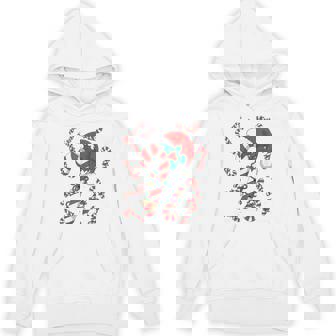 Red And White Candy Cane Santa Christmas Xmas Lights Hoodie | Seseable CA