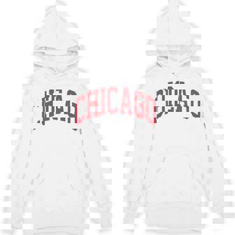 Retro Chicago Throwback Classic Chicago Red Blue Hoodie | Mazezy