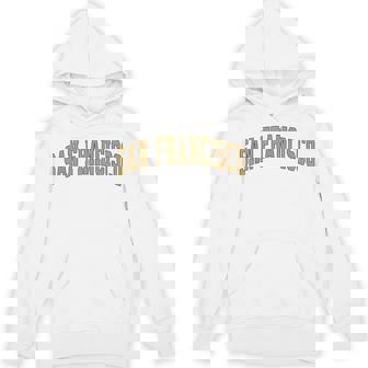 San Francisco Throwback Print Classic Hoodie | Mazezy