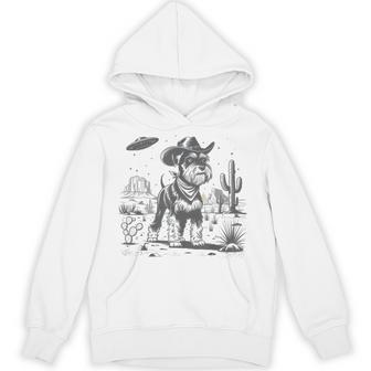 Schnauzer Schnauzer Vintage Ufo Western Retro Hoodie - Thegiftio UK