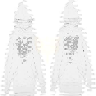 Skull Cross Y2k Grunge Aesthetic Goth Alt Gothic Emo Vintage Hoodie | Mazezy