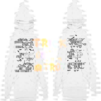 Trick Or Trot Halloween Pumpkin Ghost Horse Hoodie - Monsterry