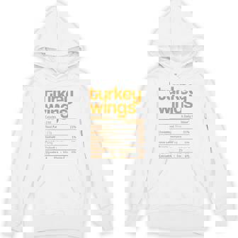 Turkey Wings Nutrition Facts Thanksgiving Christmas Unisex Hoodie | Mazezy