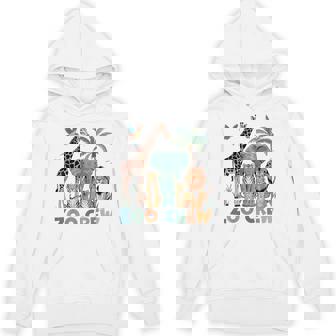 Wildlife Safari Animal Giraffe Elephant Tiger Lion Zoo Crew Unisex Hoodie | Mazezy