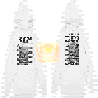 Zion National Park Vintage Hiking Souvenir Adventure Outdoor Unisex Hoodie | Mazezy