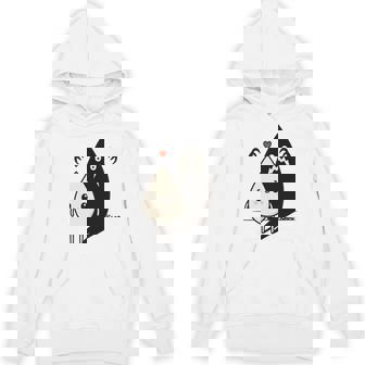 かわいい影モンスター コントラスト イラスト 長袖tシャツ パーカー - Kawaiitshirt