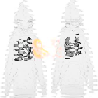 オレンジのおもちゃで悲しい猿のパンチ パーカー - Kawaiitshirt