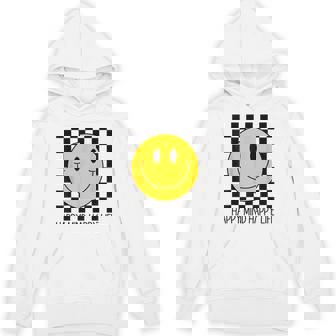 ハッピーマインド ハッピーライフ 70年代 スマイルチェック ハッピースマイルフェイス パーカー - Kawaiitshirt