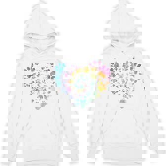 バックプリント 犬の足跡 犬 ペット 足跡 プリント 長袖tシャツ パーカー - Kawaiitshirt